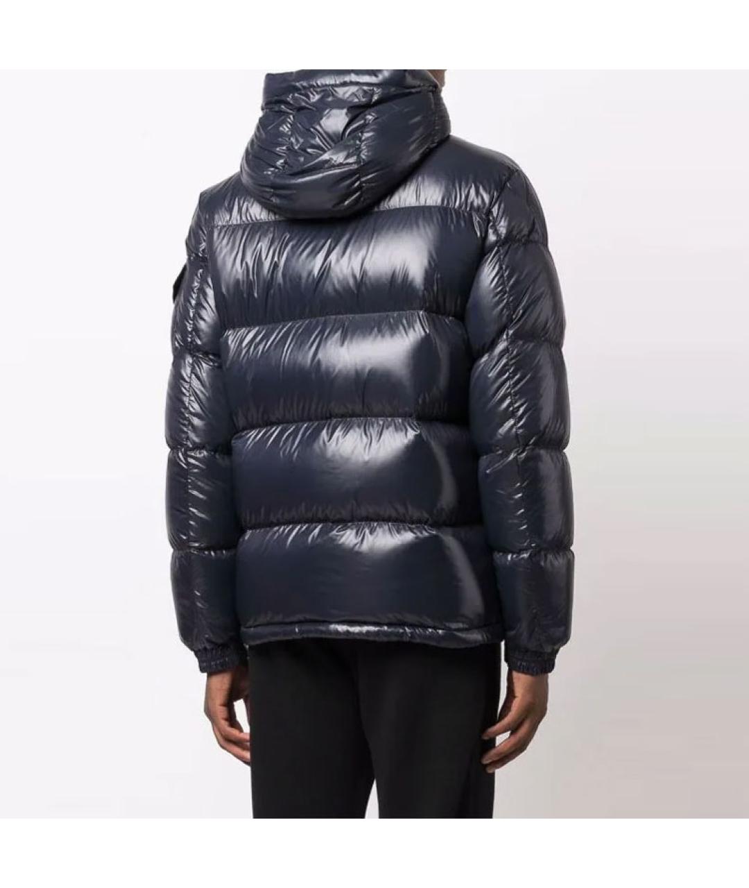 MONCLER Синяя полиамидовая куртка, фото 4