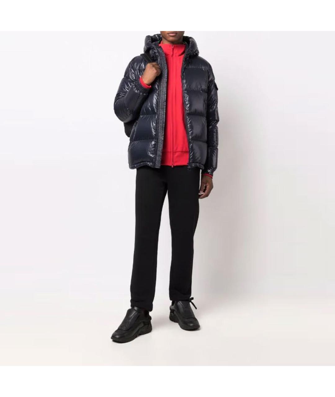 MONCLER Синяя полиамидовая куртка, фото 2