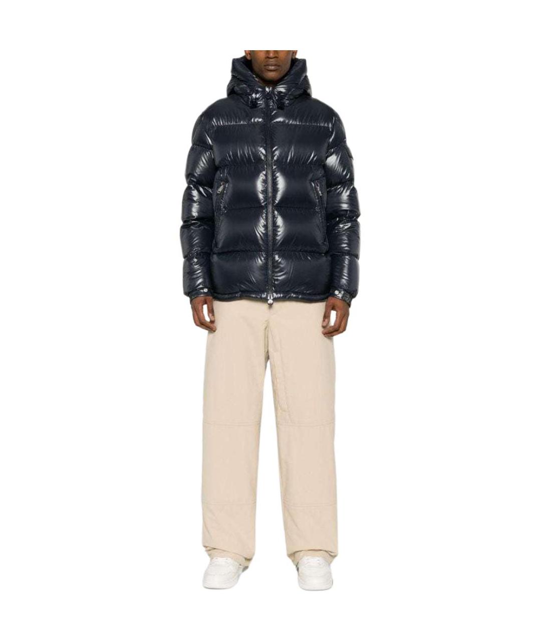 MONCLER Синяя полиамидовая куртка, фото 5