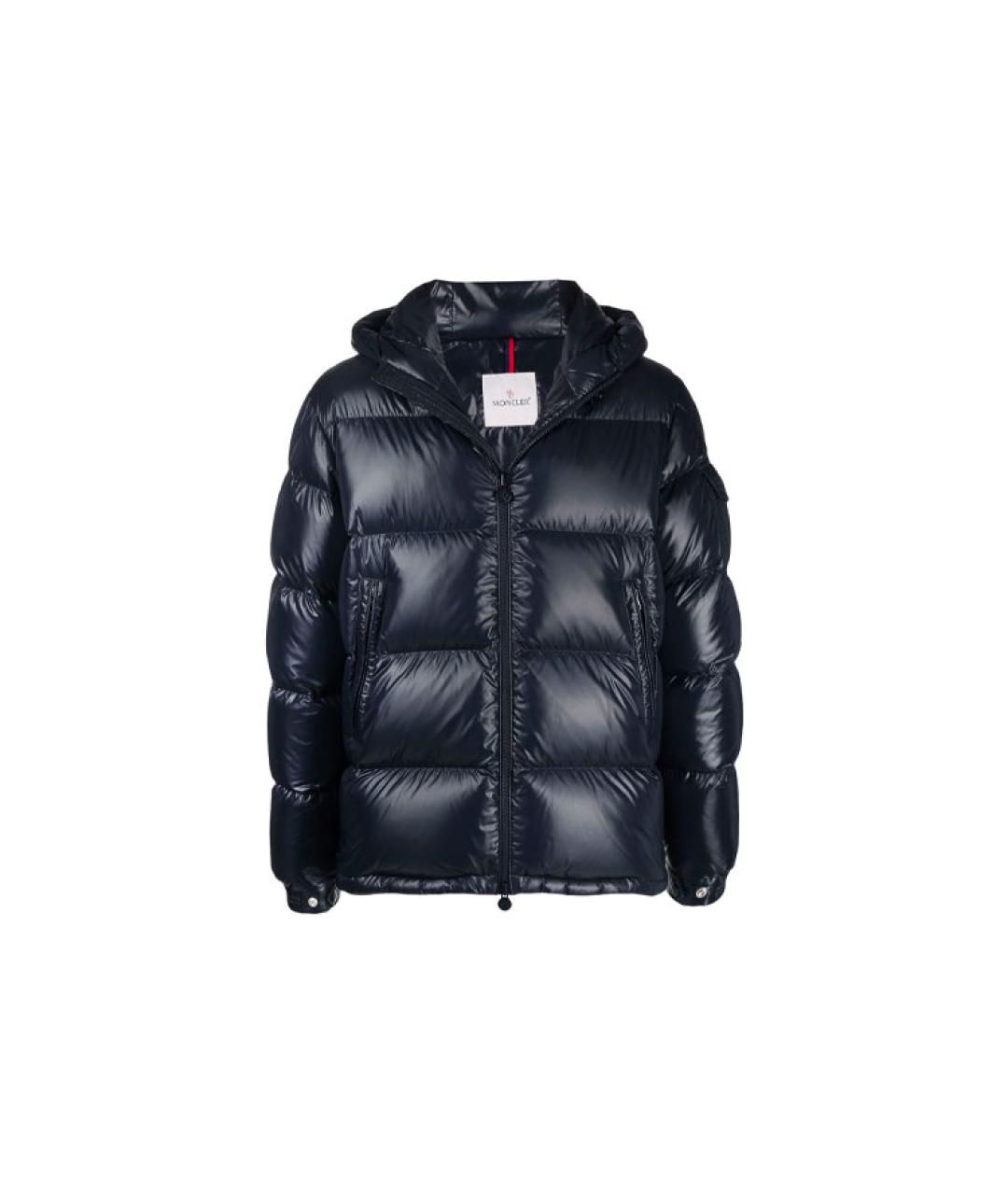 MONCLER Синяя полиамидовая куртка, фото 1