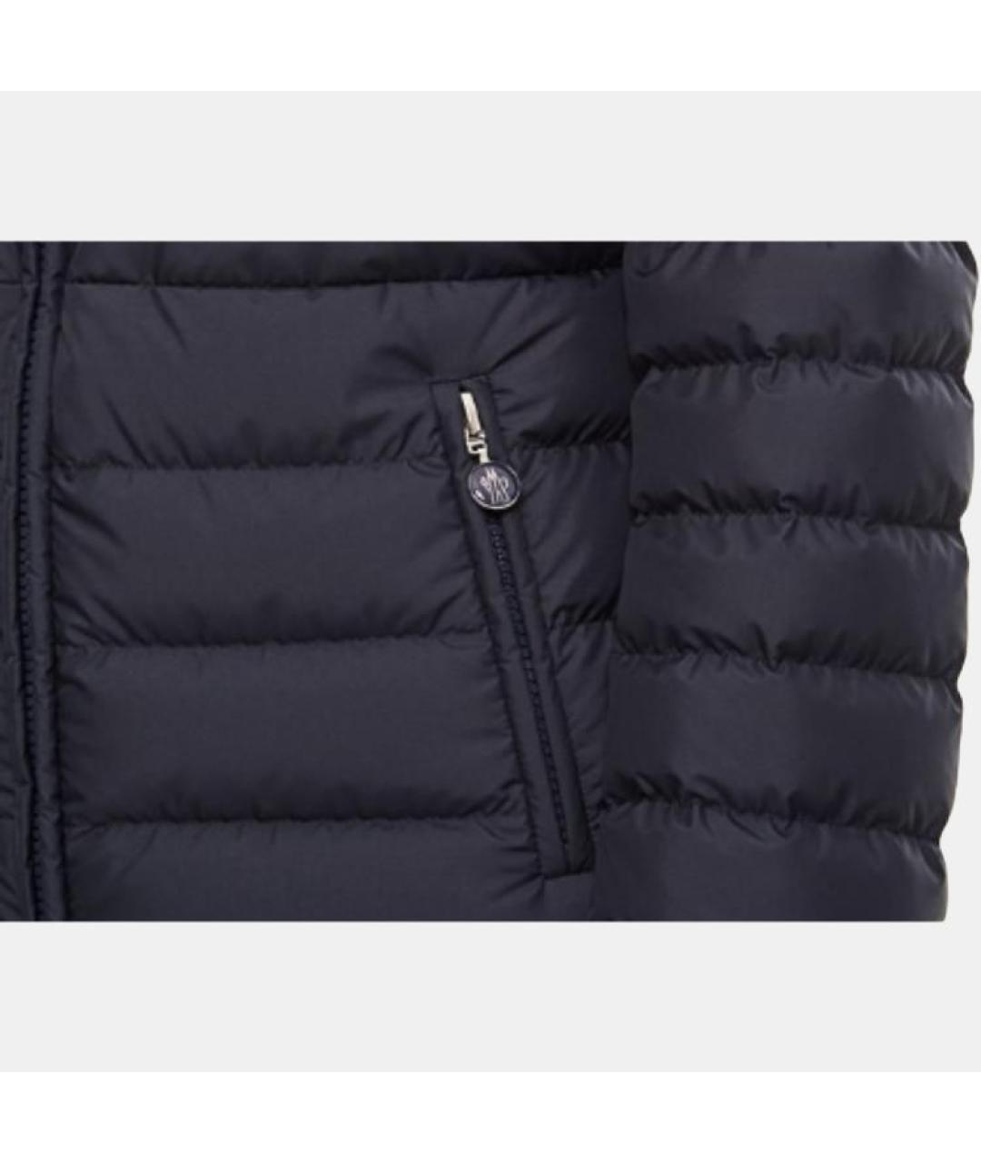 MONCLER Темно-синий пуховик, фото 2
