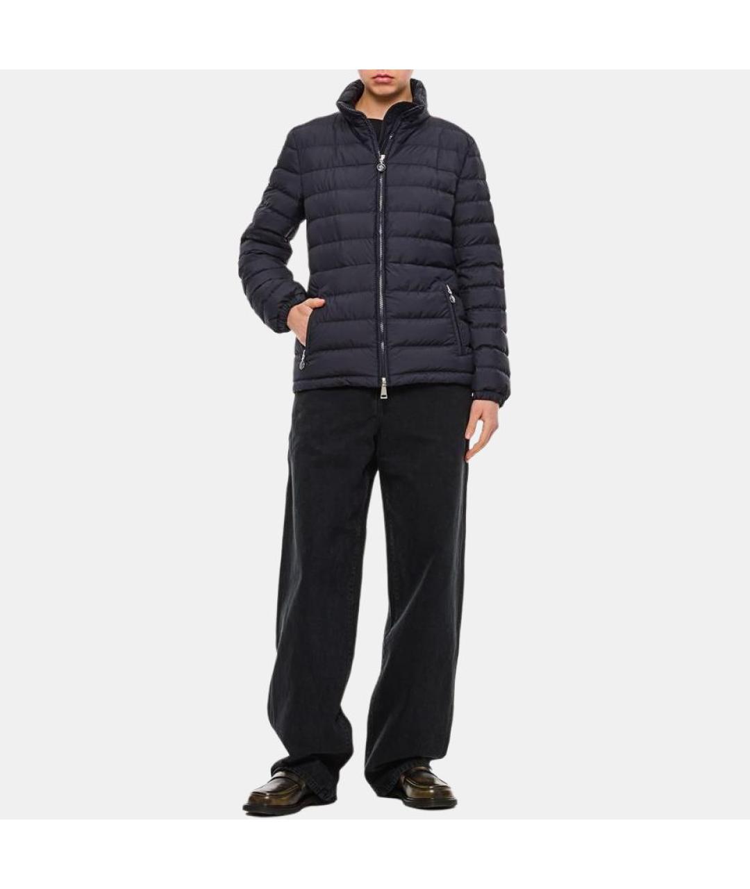 MONCLER Темно-синий пуховик, фото 5