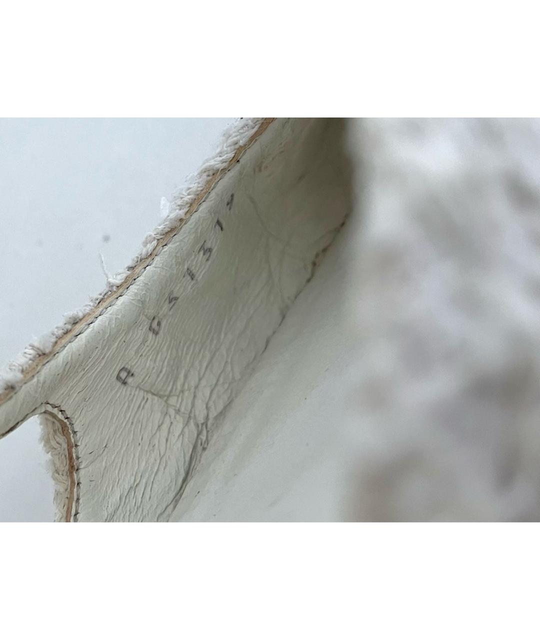 CHANEL Белые текстильные балетки, фото 4