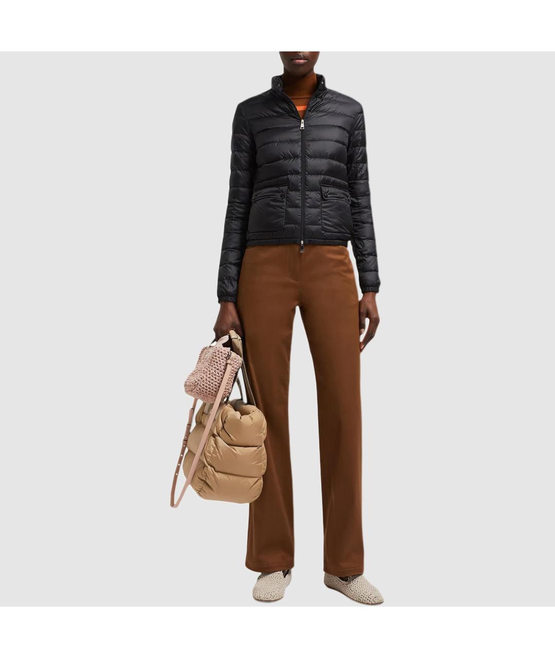 MONCLER Черный пуховик, фото 2