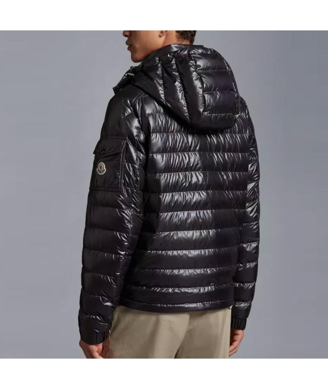 MONCLER Черный пуховик, фото 3
