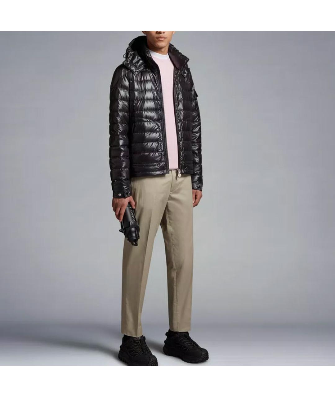 MONCLER Черный пуховик, фото 2
