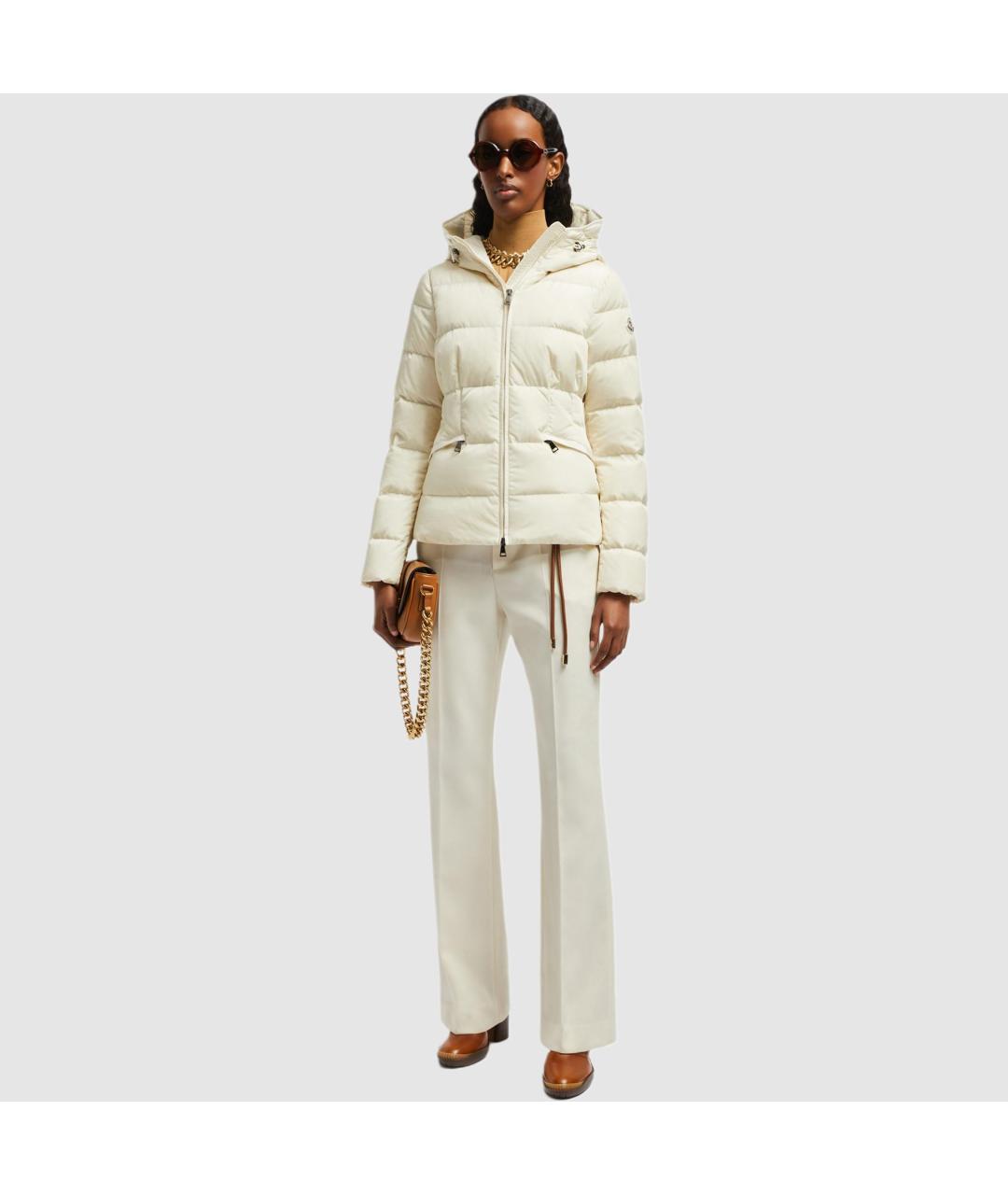 MONCLER Бежевый пуховик, фото 2