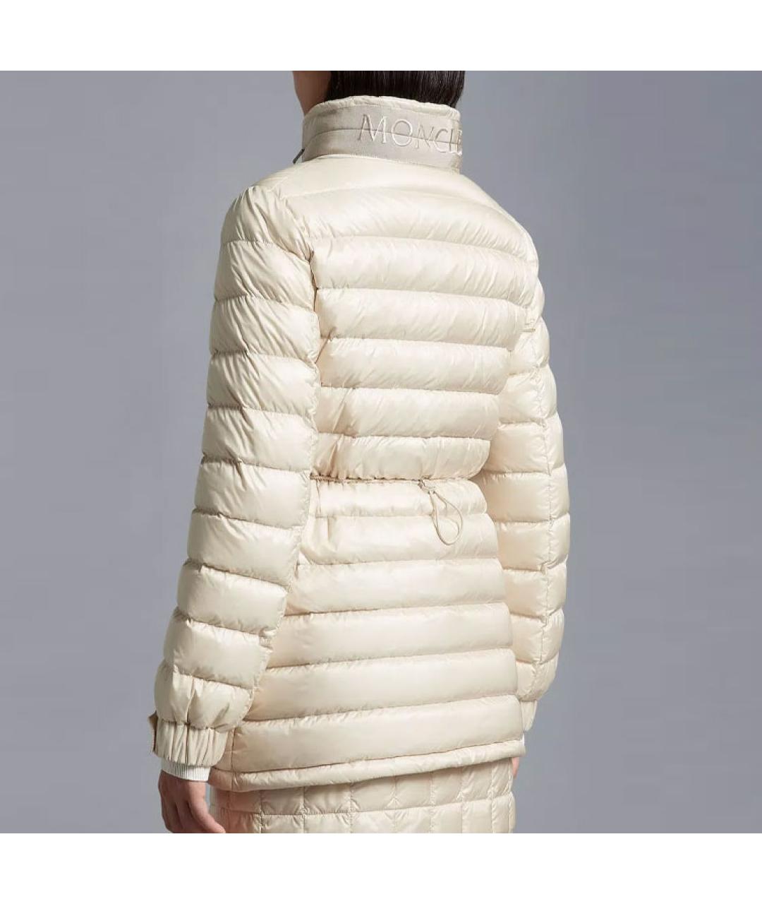 MONCLER Белая полиамидовая куртка, фото 4