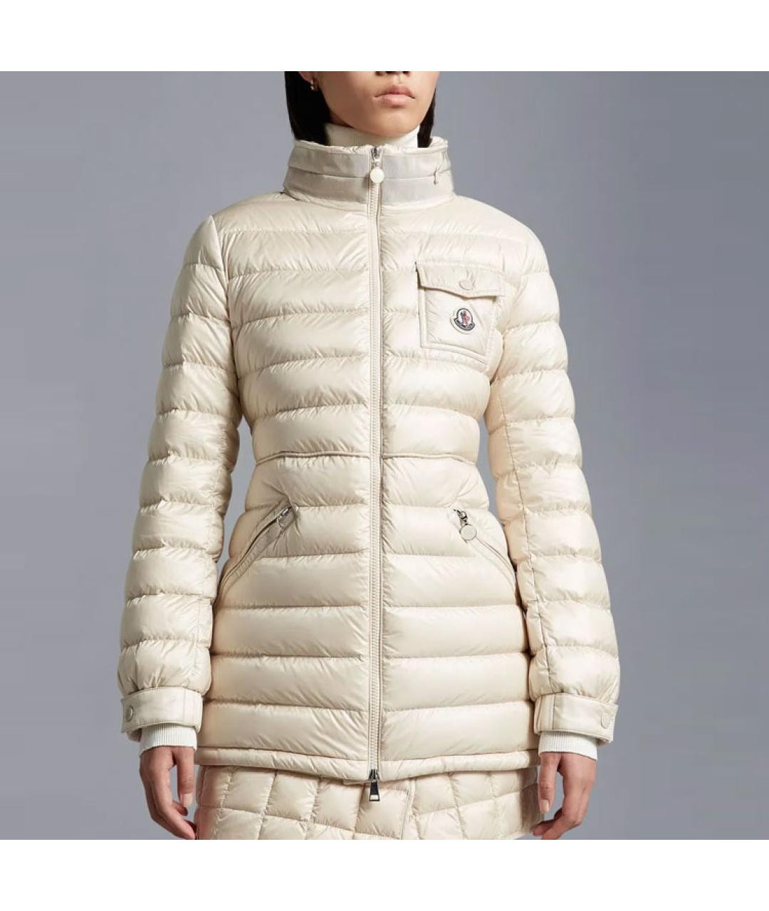 MONCLER Белая полиамидовая куртка, фото 3