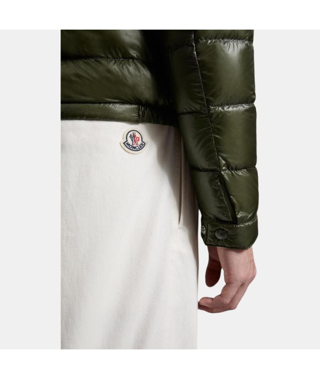 MONCLER Зеленый пуховик, фото 6