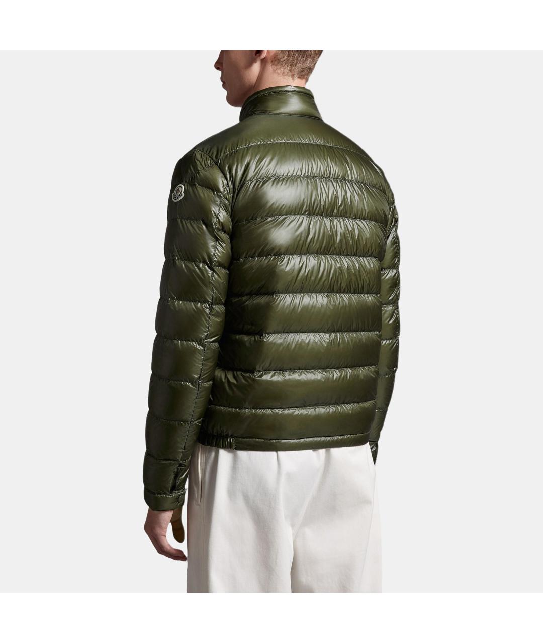 MONCLER Зеленый пуховик, фото 4