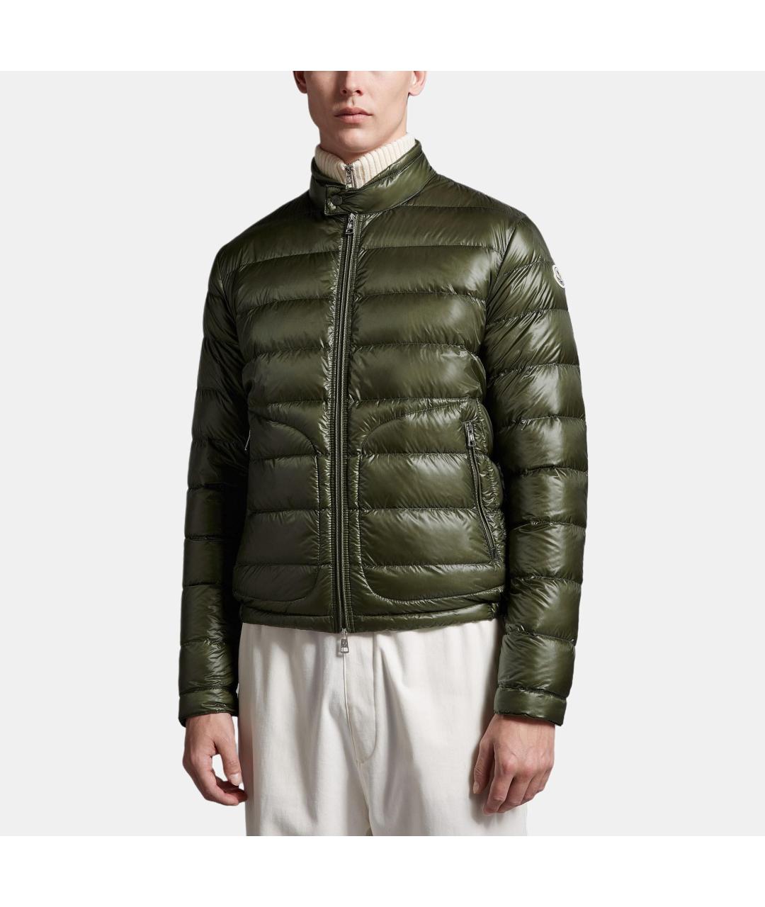 MONCLER Зеленый пуховик, фото 3