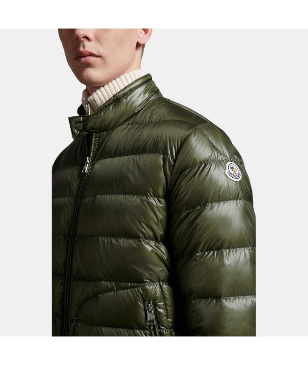MONCLER Зеленый пуховик, фото 5
