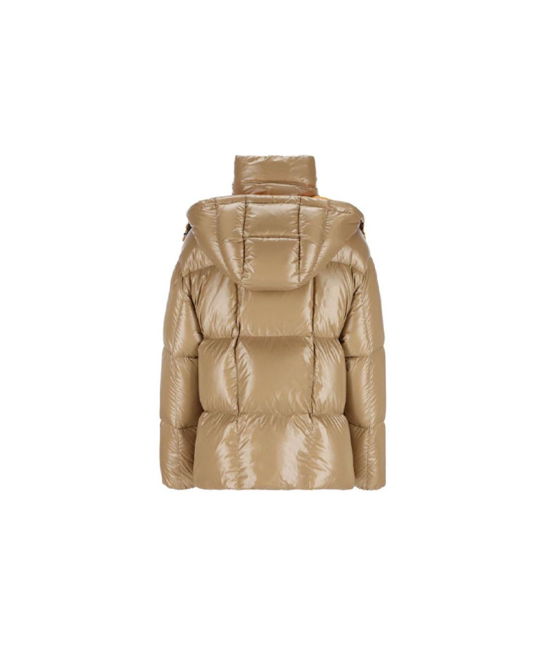 MONCLER Горчичная полиамидовая куртка, фото 2