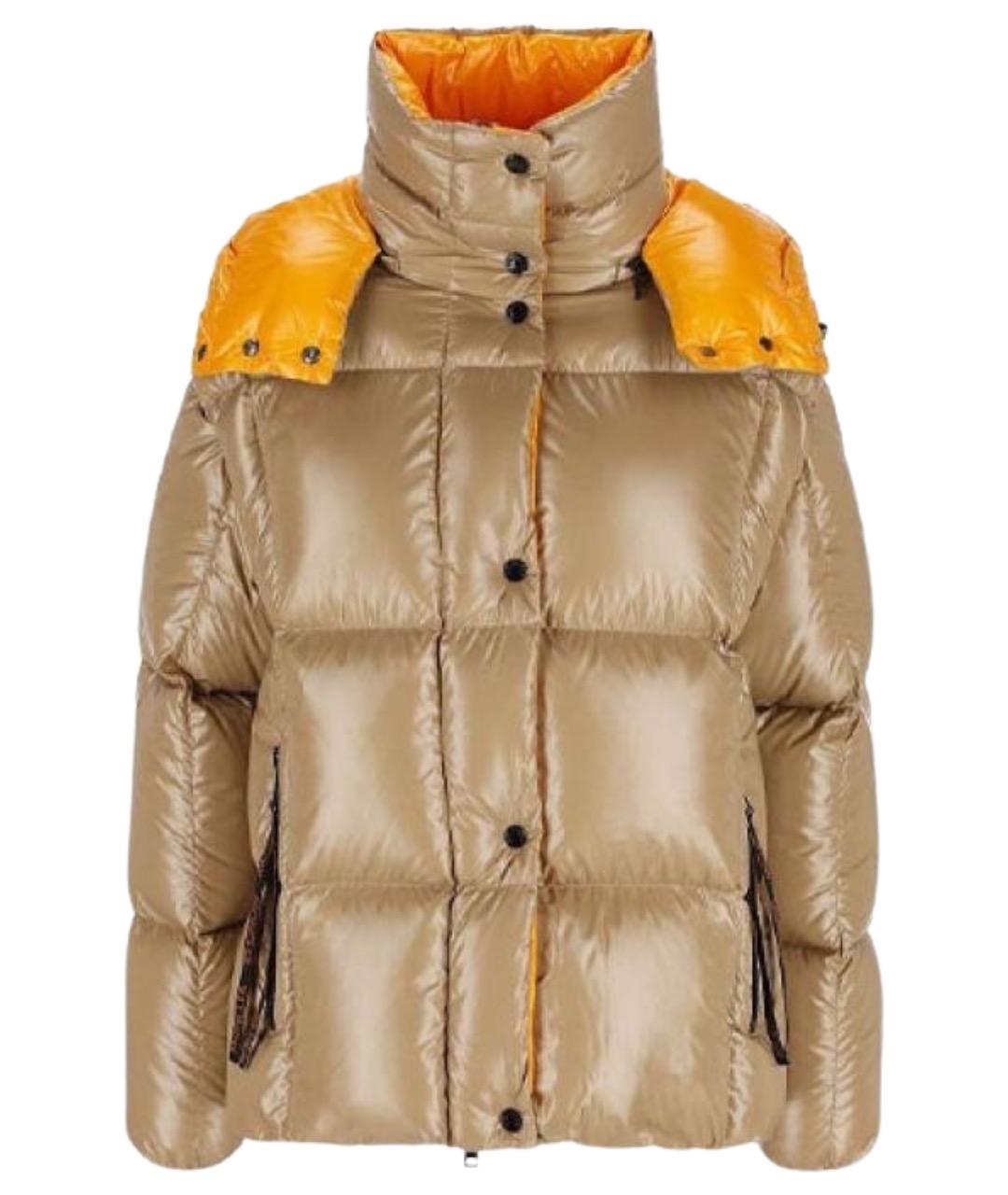 MONCLER Горчичная полиамидовая куртка, фото 1