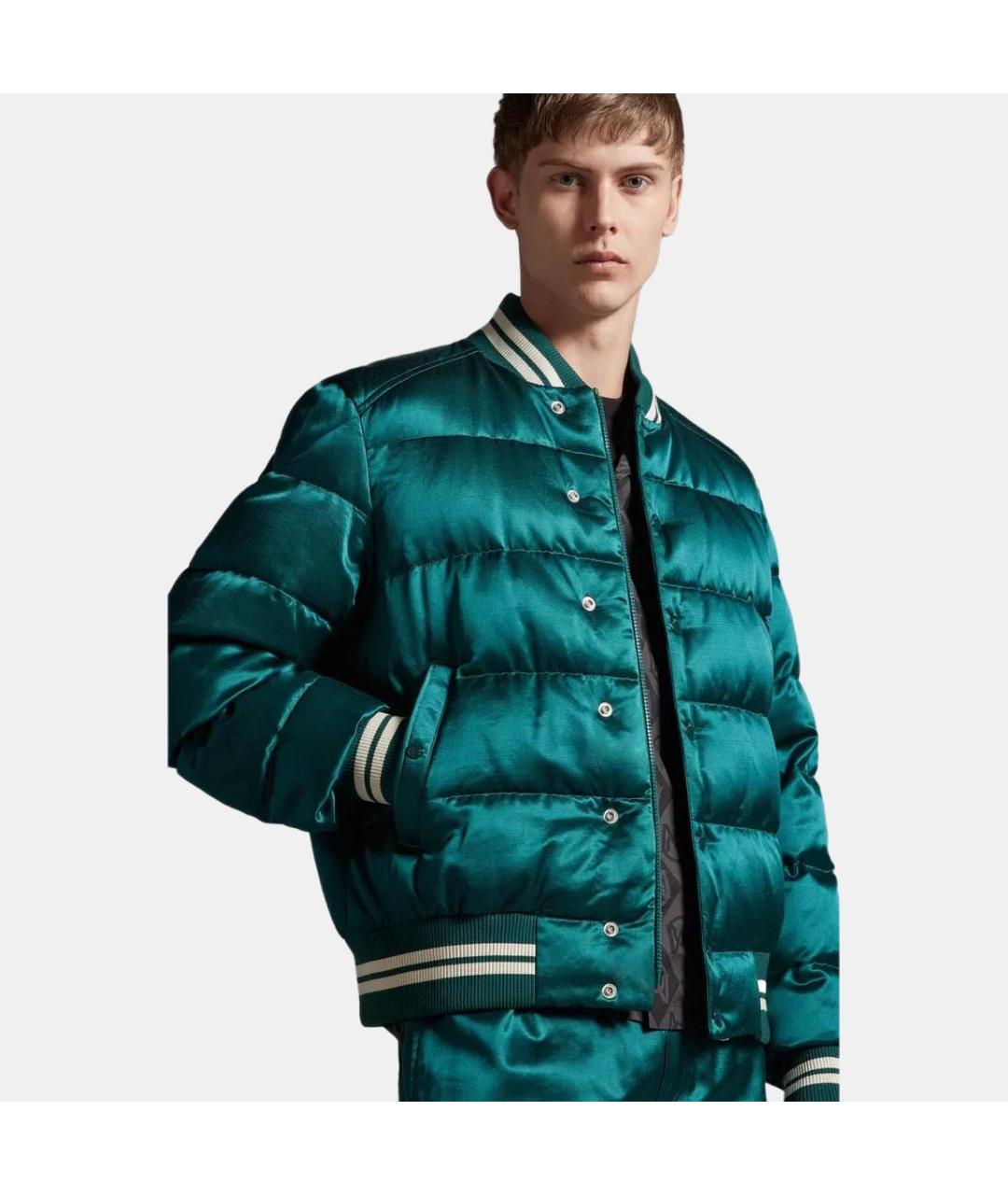 MONCLER Зеленый пуховик, фото 4