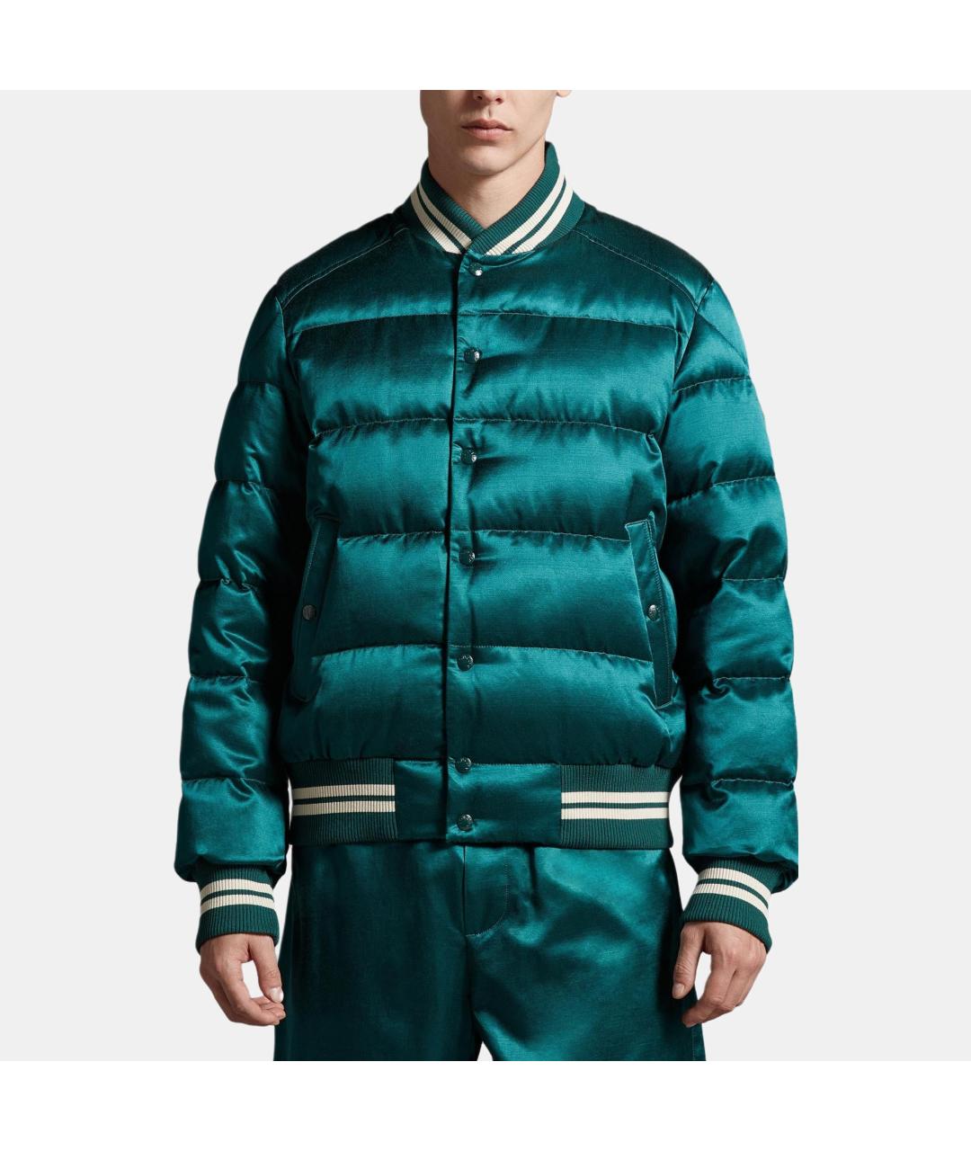 MONCLER Зеленый пуховик, фото 2