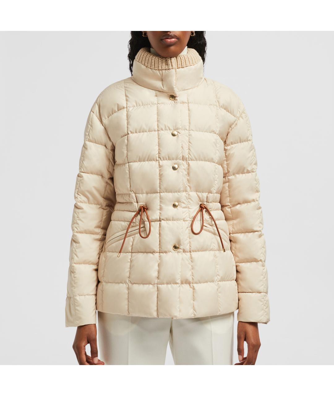 MONCLER Белая полиамидовая куртка, фото 3