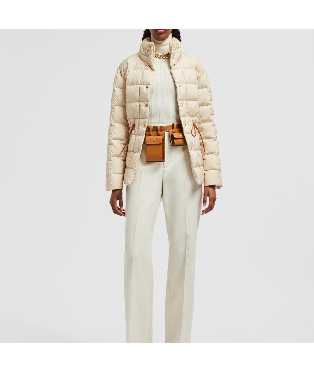 MONCLER Белая полиамидовая куртка, фото 4