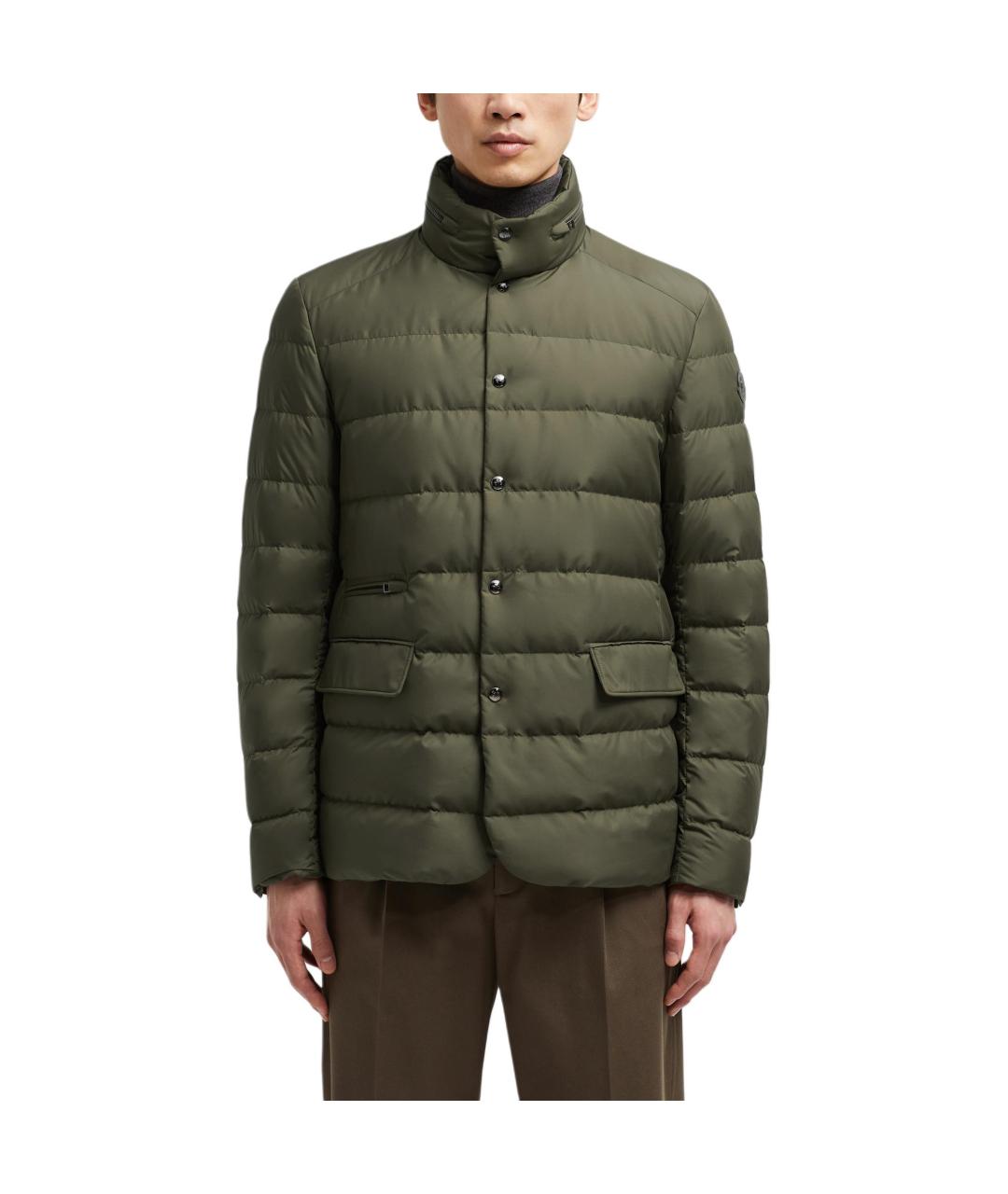 MONCLER Зеленый пуховик, фото 2