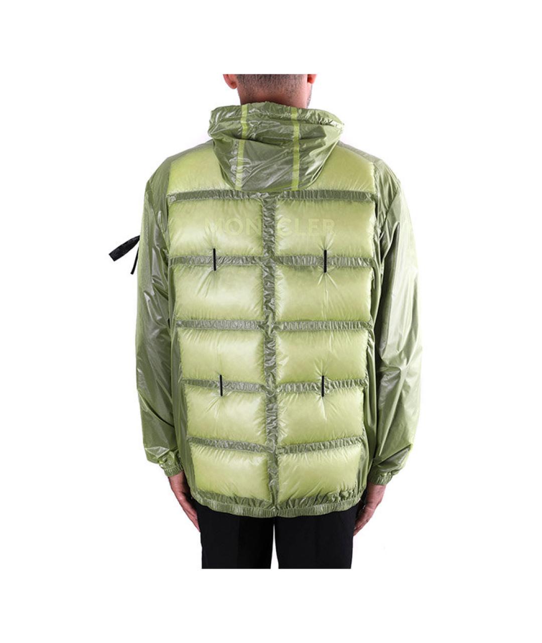 MONCLER Зеленый пуховик, фото 4