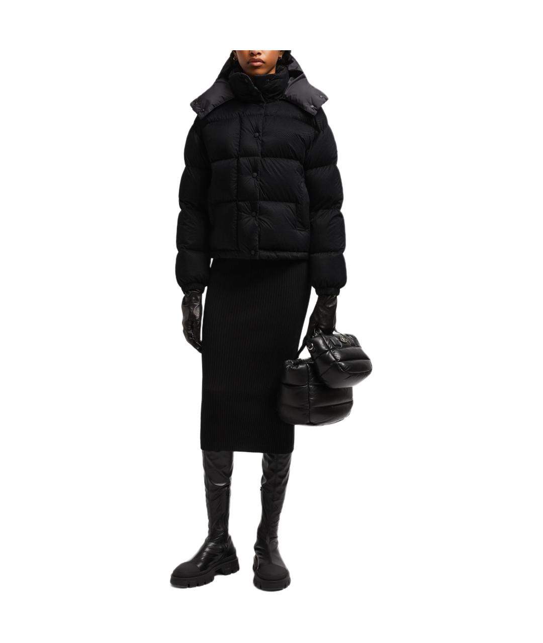 MONCLER Черная полиамидовая куртка, фото 2