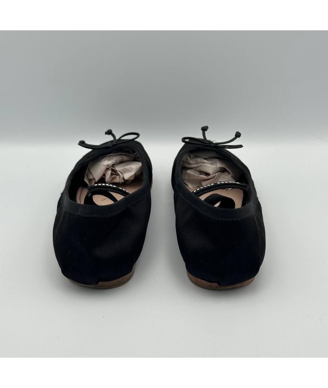 MIU MIU Черные замшевые балетки, фото 4