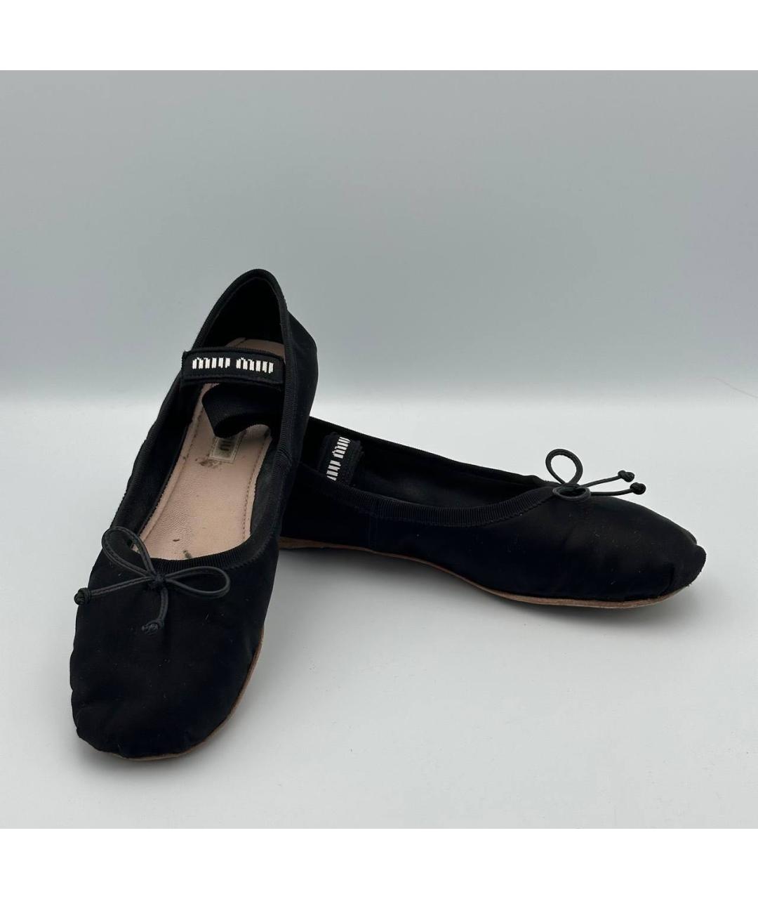 MIU MIU Черные замшевые балетки, фото 3