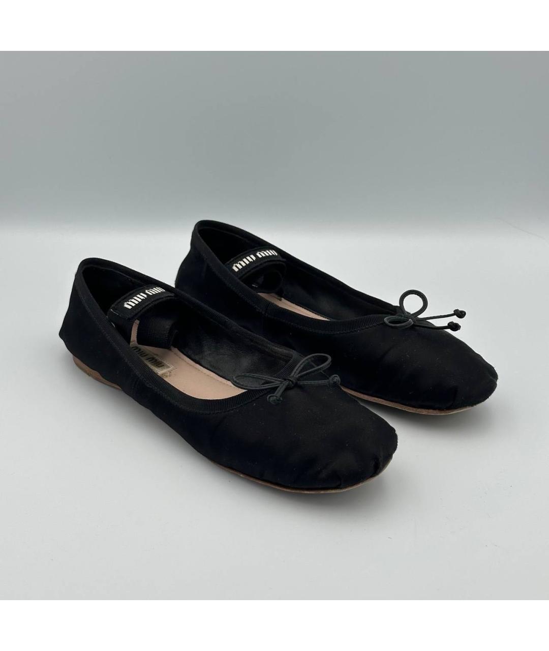MIU MIU Черные замшевые балетки, фото 6