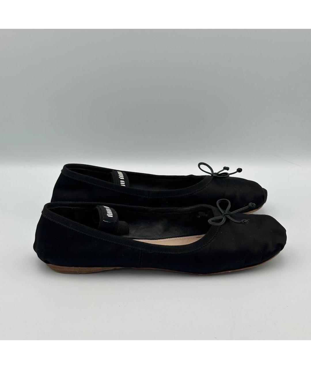 MIU MIU Черные замшевые балетки, фото 5