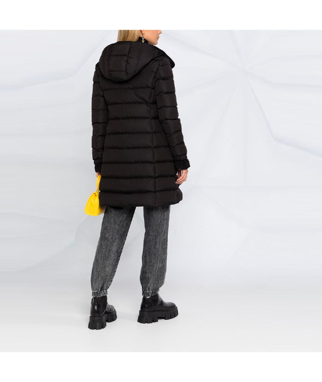 MONCLER Черный полиамидовый пуховик, фото 3