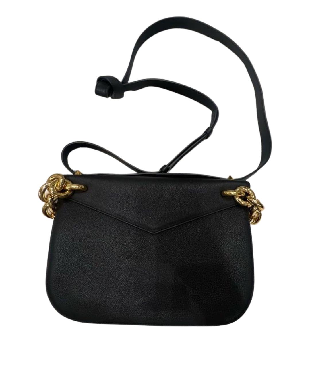 BOTTEGA VENETA Черная кожаная сумка через плечо, фото 1