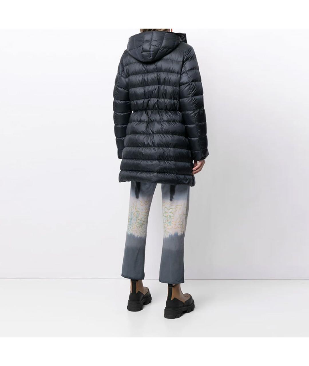 MONCLER Темно-синий полиамидовый пуховик, фото 4