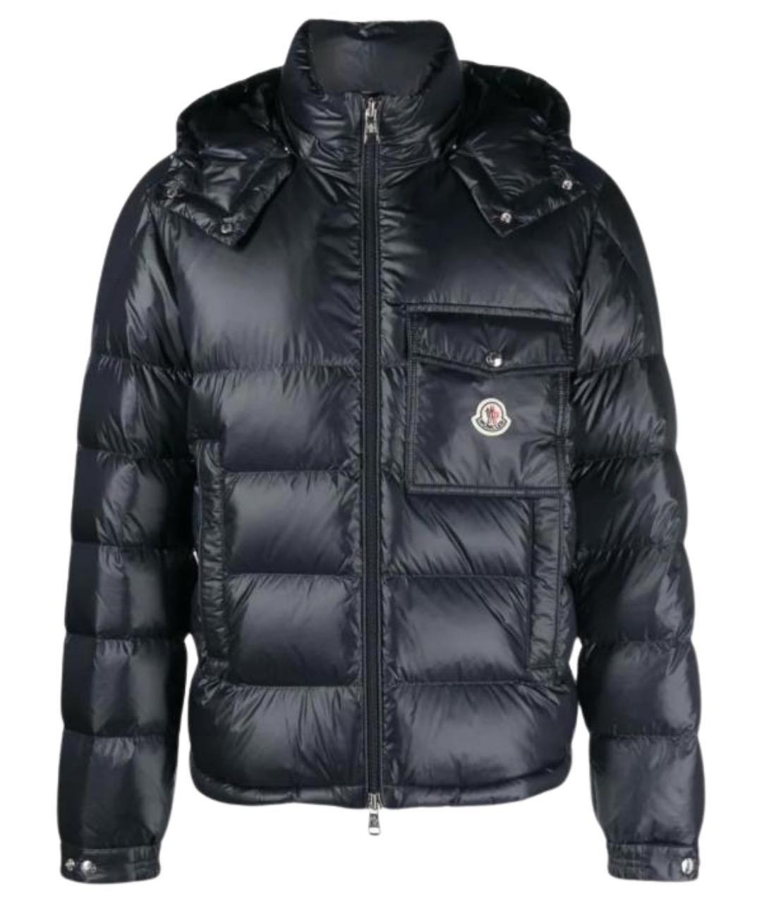 MONCLER Синий пуховик, фото 1