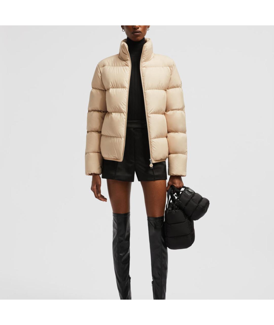 MONCLER Бежевый пуховик, фото 2