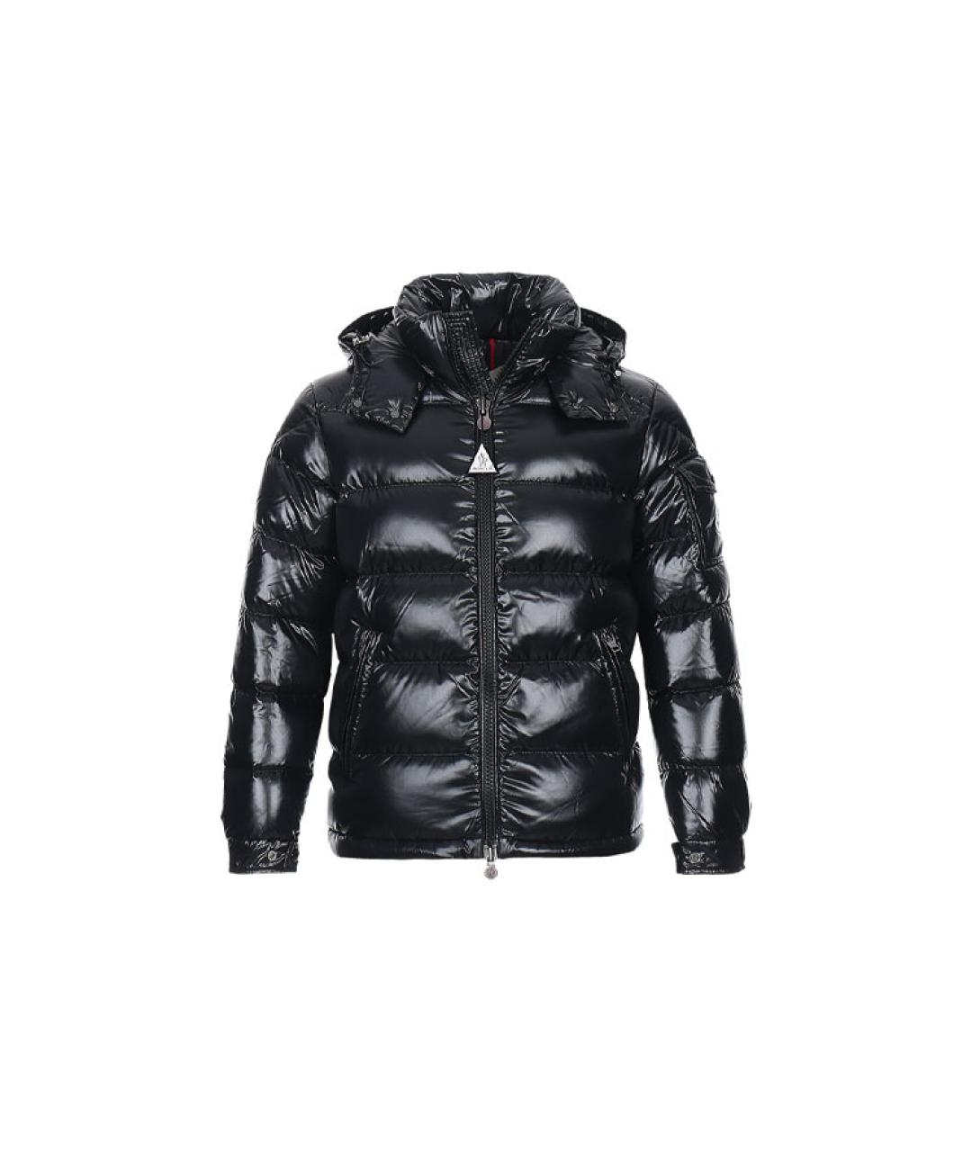 MONCLER Черный пуховик, фото 1