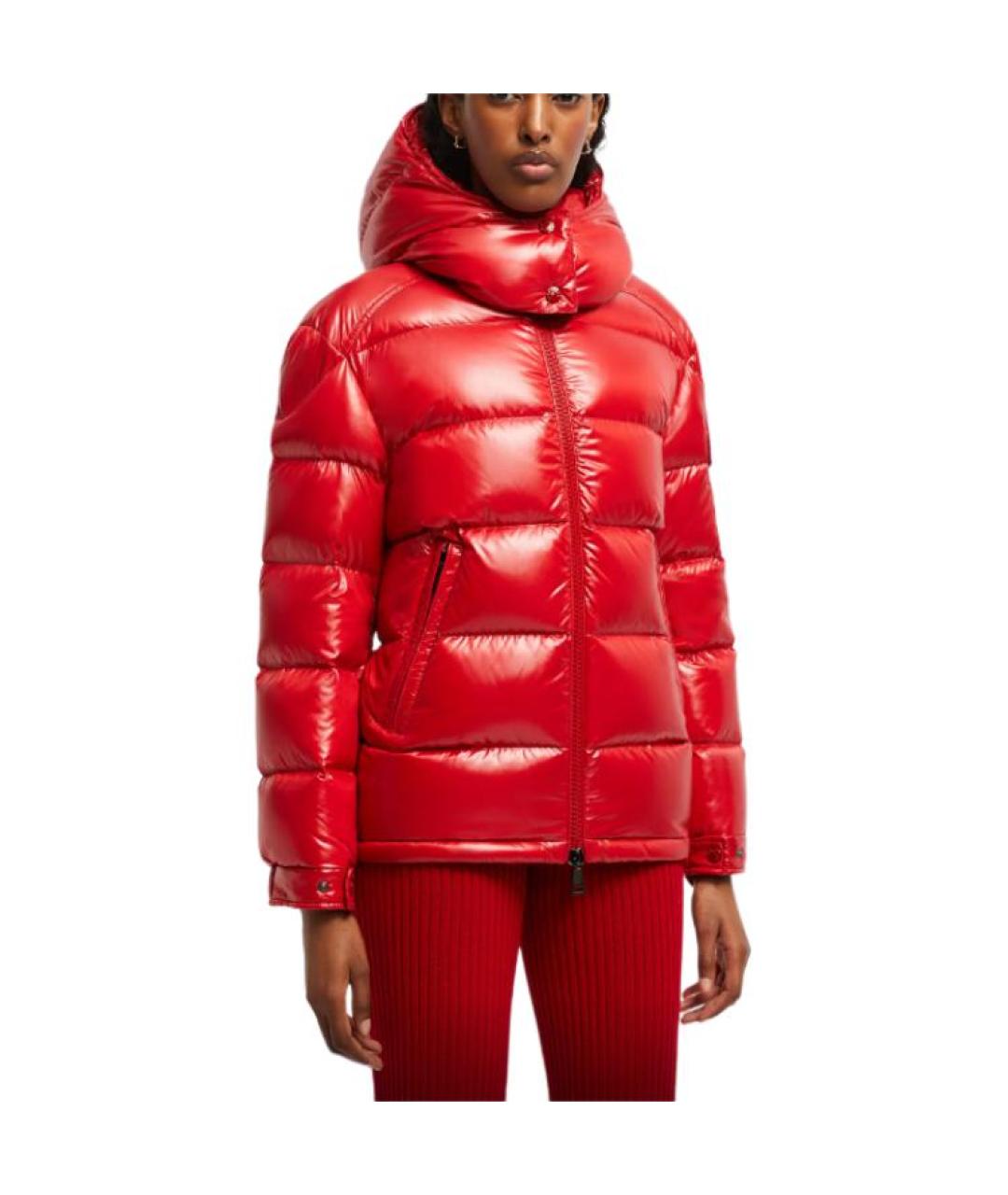MONCLER Красный пуховик, фото 4