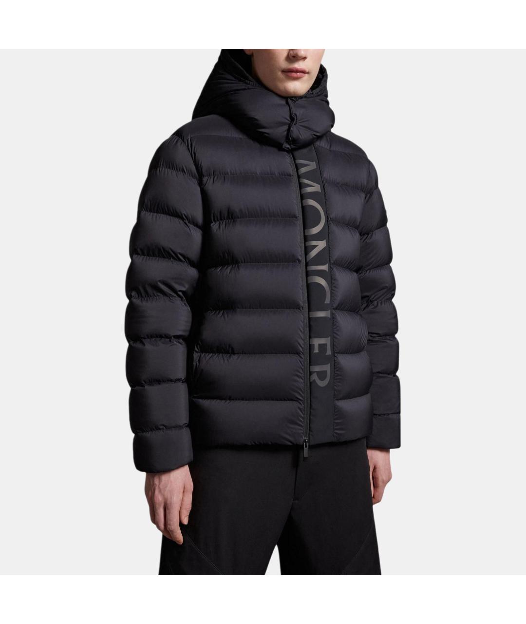 MONCLER Черный пуховик, фото 3