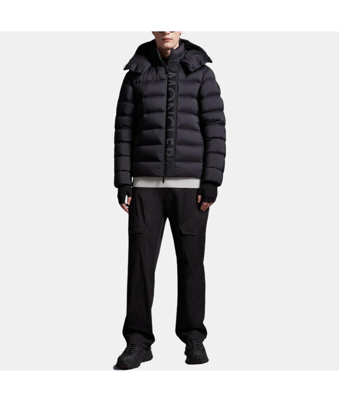 MONCLER Черный пуховик, фото 2