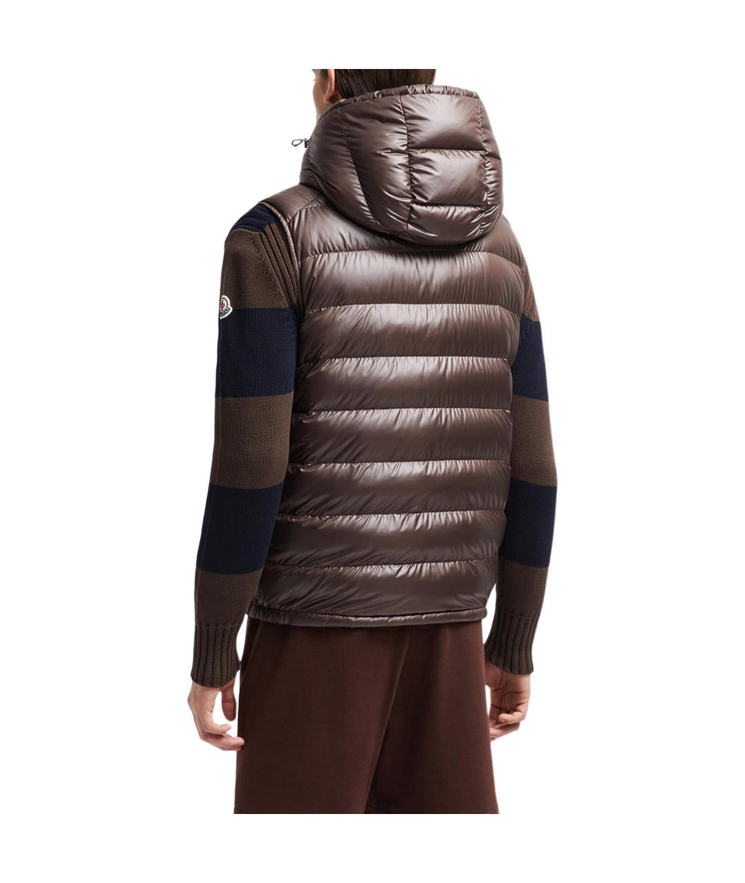 MONCLER Коричневый жилет, фото 3