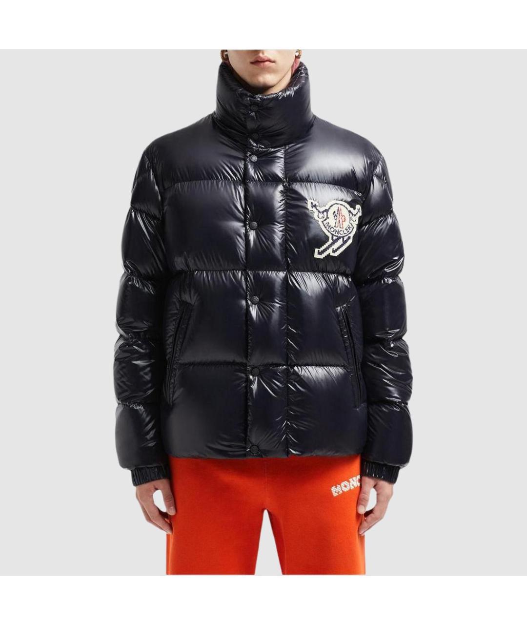 MONCLER Черный пуховик, фото 2