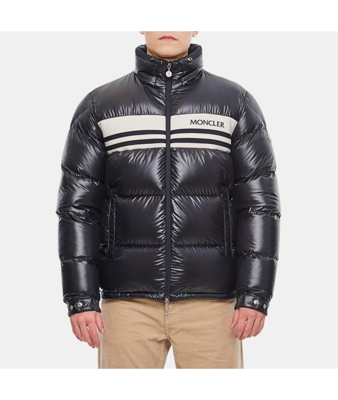 MONCLER Темно-синий пуховик, фото 3