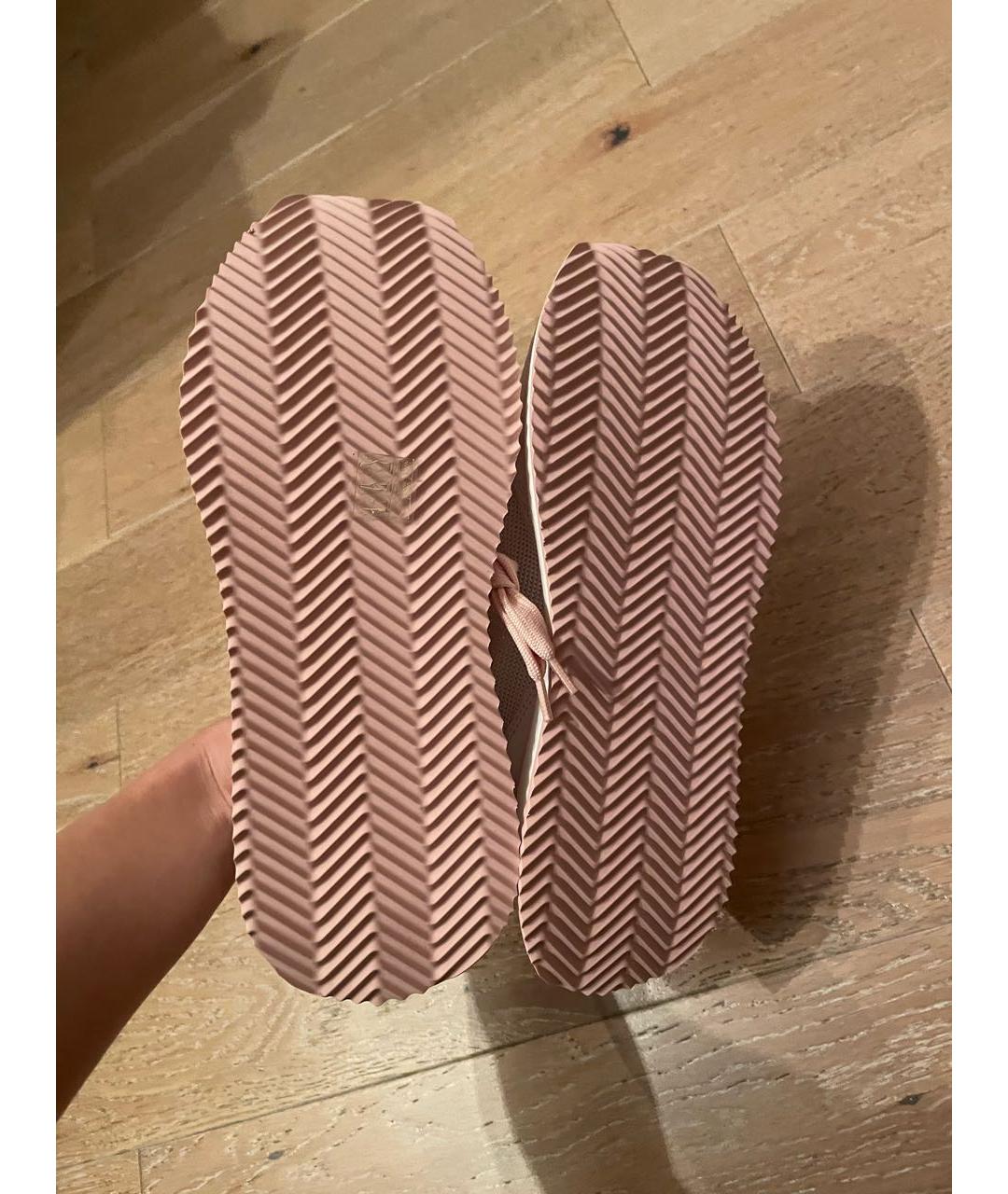 DOLCE&GABBANA Розовые текстильные кроссовки, фото 4