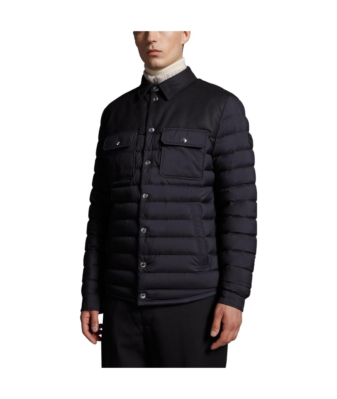 MONCLER Черный пуховик, фото 3