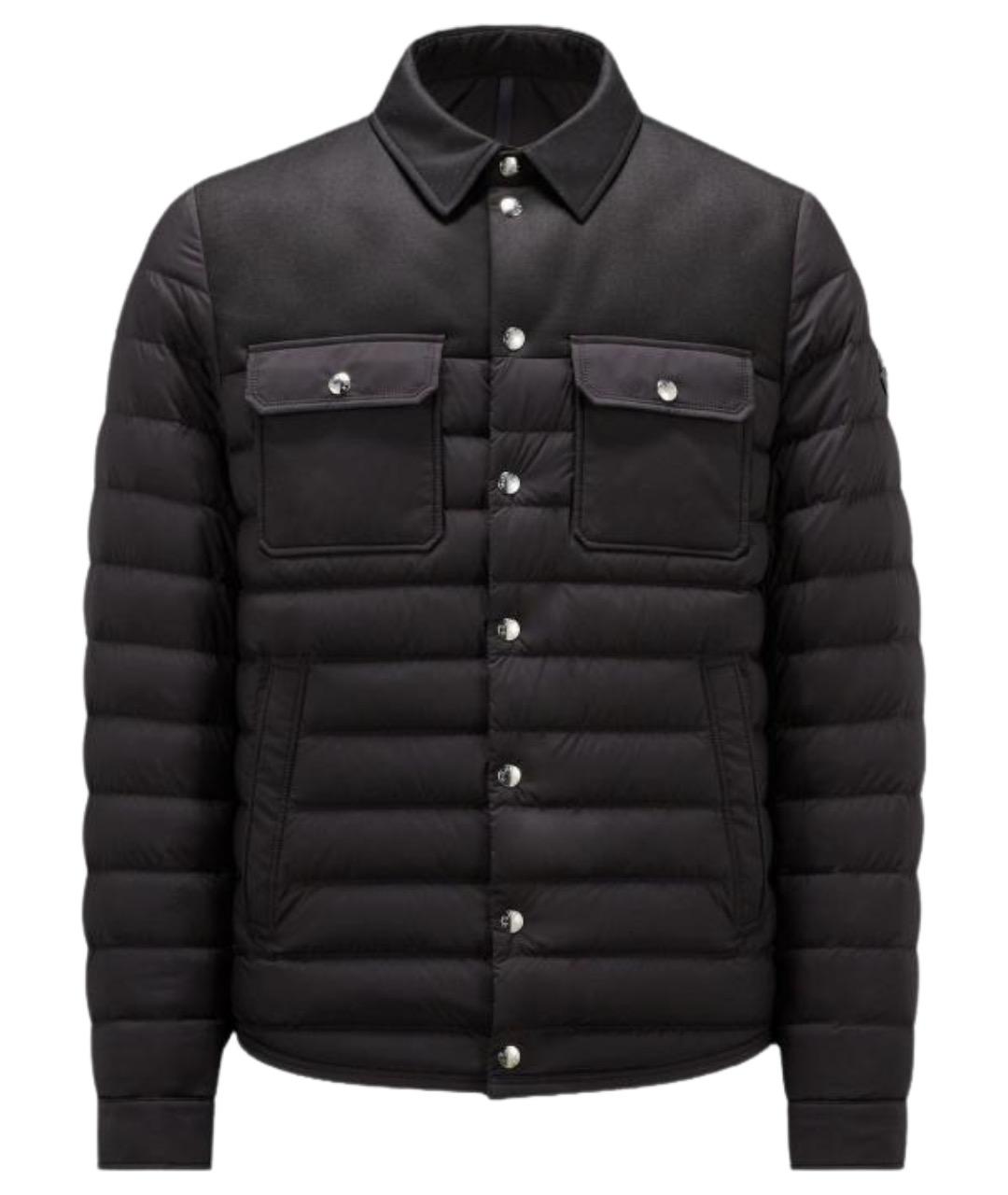 MONCLER Черный пуховик, фото 1