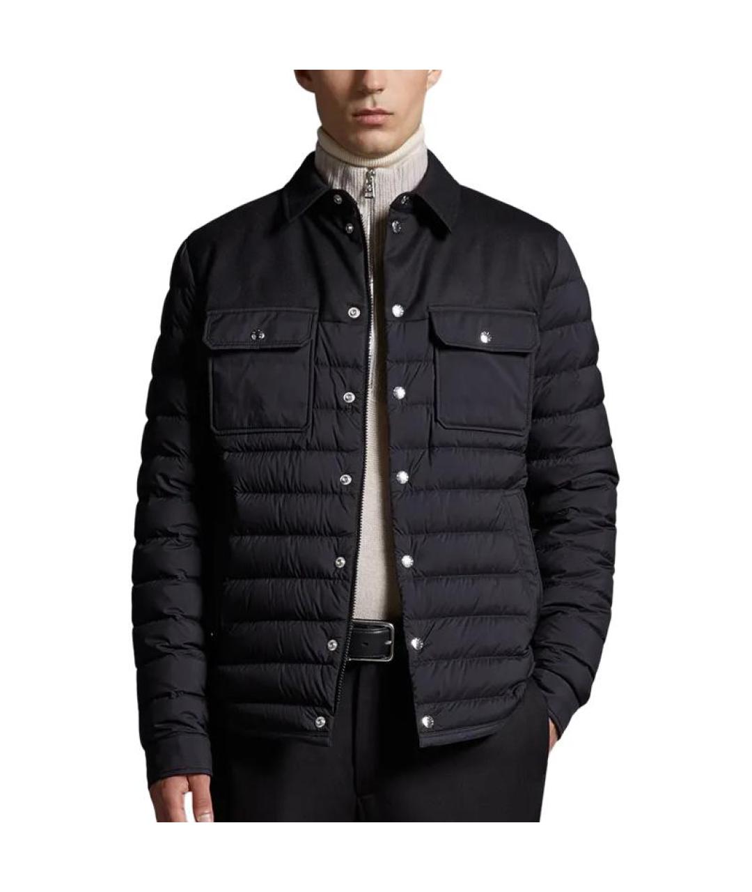 MONCLER Черный пуховик, фото 5