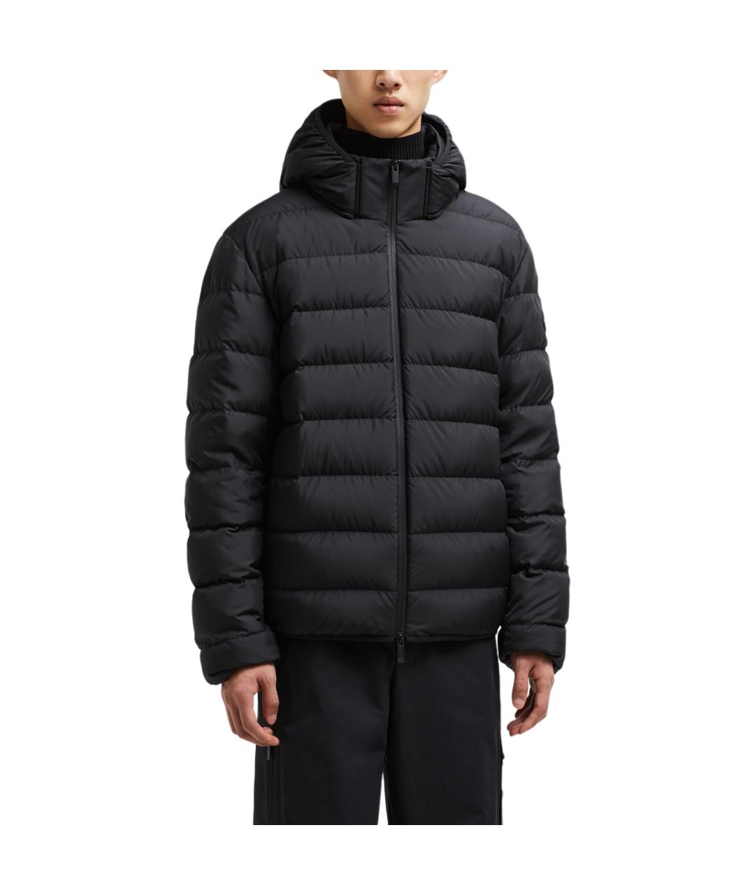 MONCLER Черная полиамидовая куртка, фото 3