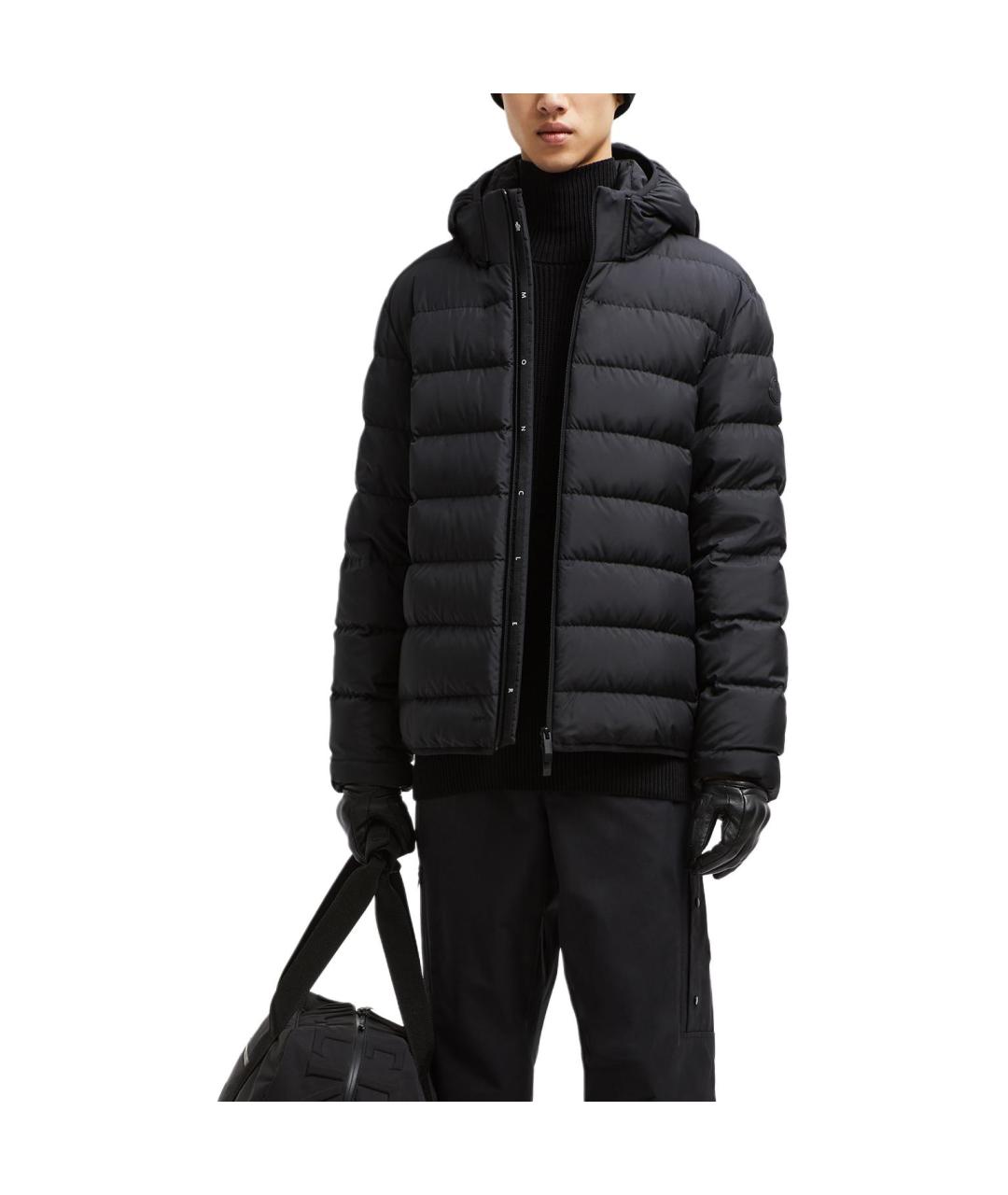 MONCLER Черная полиамидовая куртка, фото 2