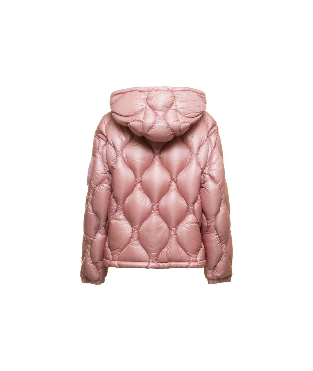 MONCLER Розовая полиамидовая куртка, фото 2