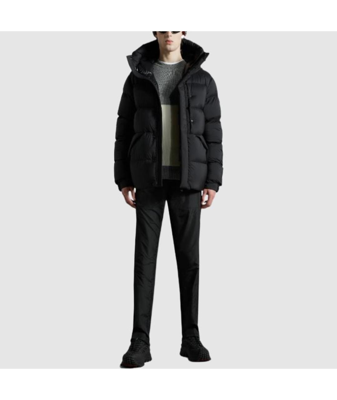 MONCLER Черная полиамидовая куртка, фото 2
